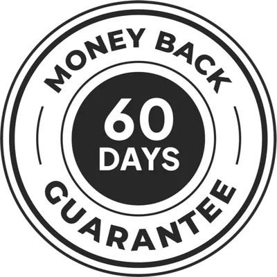 60 day money back guarantee badge